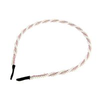 Serre-t&ecirc;te perles et cordon paillet&eacute; rose