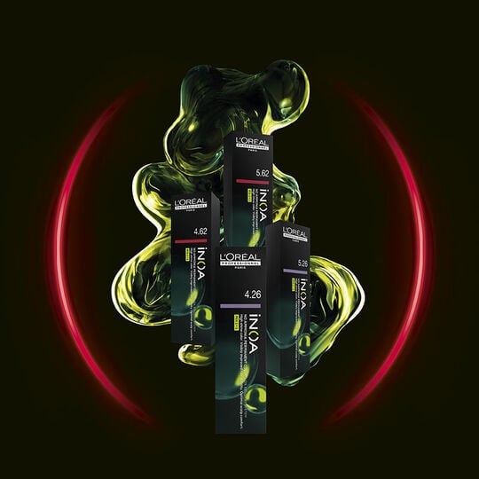 Coloration sans ammoniaque Inoa 5.26 ch&acirc;tain clair iris&eacute; rouge