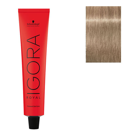 Coloration permanente Igora Royal 9-19 blond très clair cendré violet