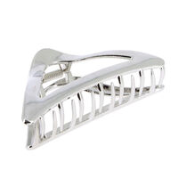 Pince croco métallique triangulaire argenté