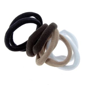Lot &eacute;lastiques mousse blanc noir beige marron