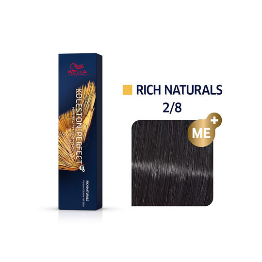 Coloration permanente Koleston Perfect Me+ 2/8 noir bleut&eacute;