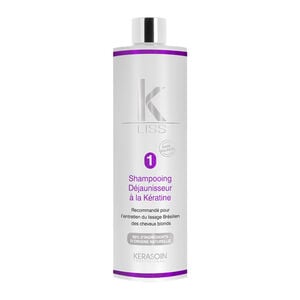 Shampooing déjaunisseur à la kératine K-Liss,  Shampooing déjaunisseur à la kératine K-Liss