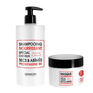 Rituel cheveux secs et abim&eacute;s shampooing et masque