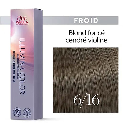 Illumina color 6/16 blond fonc&eacute; cendr&eacute; violet