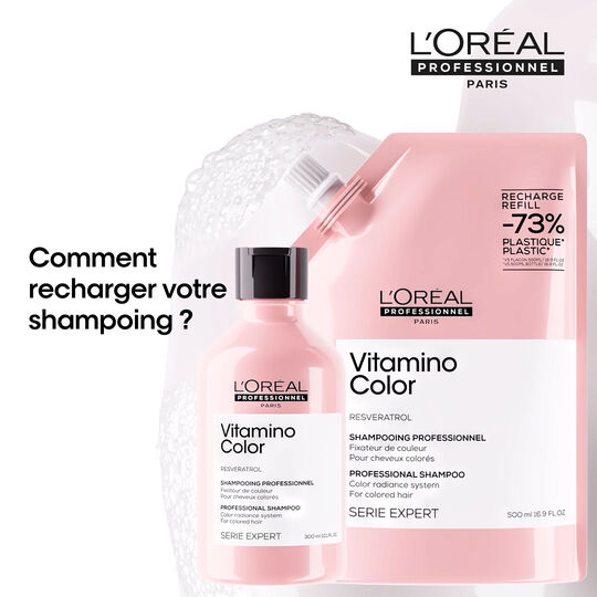 Shampooing cheveux colorés Vitamino Color recharge 500ml