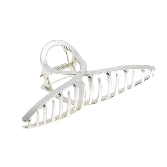 Pince croco métallique infini argent mat