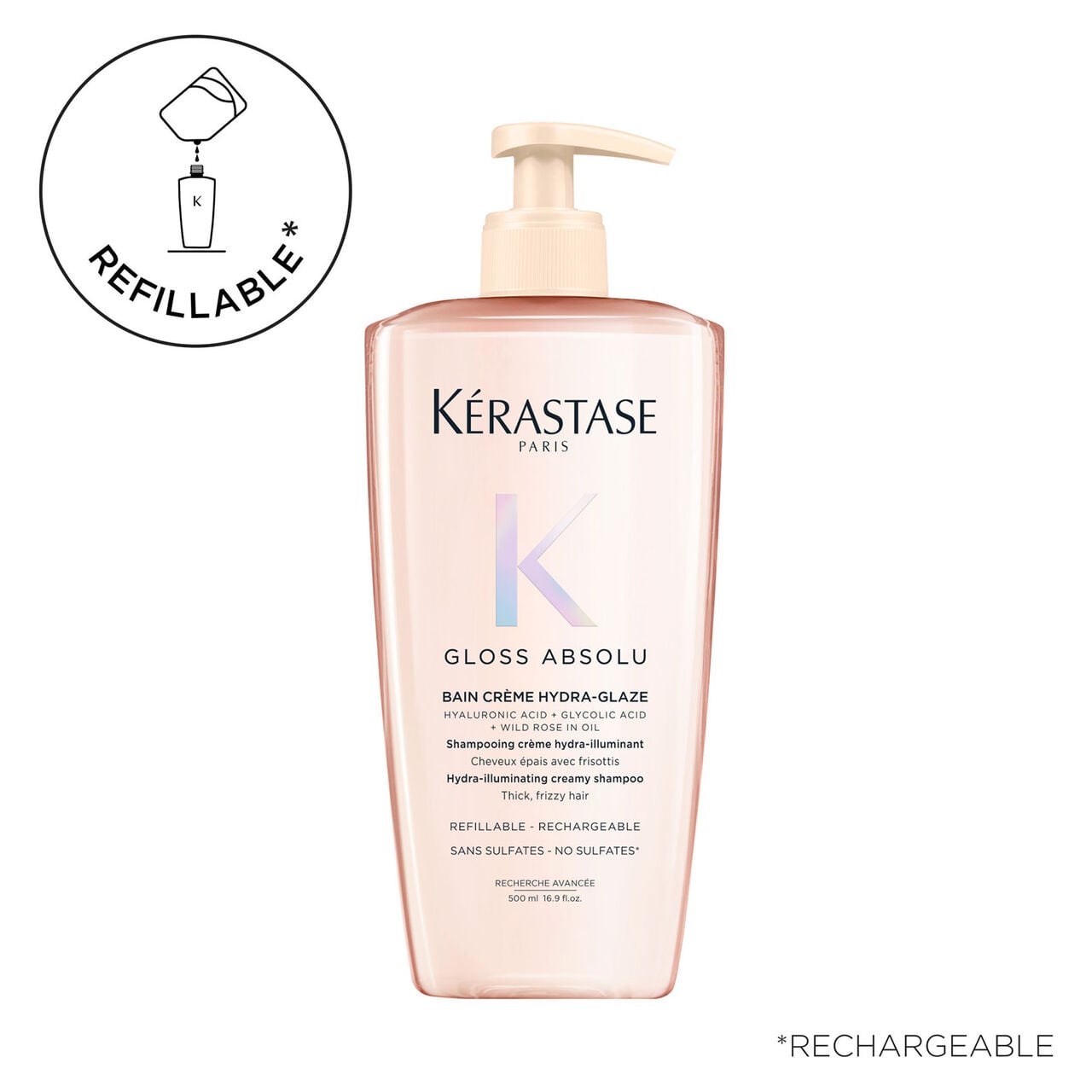 Kérastase - Bain crème Hydra-Glaze Gloss Absolu 500 ml rechargeable