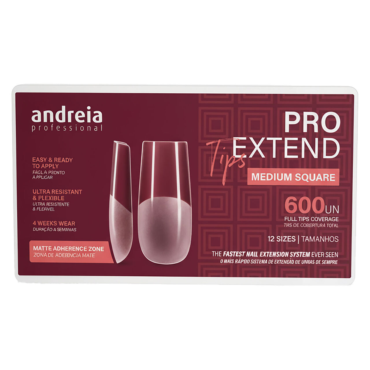 Capsules Pro Extend Tips medium square Andreia - vue 2