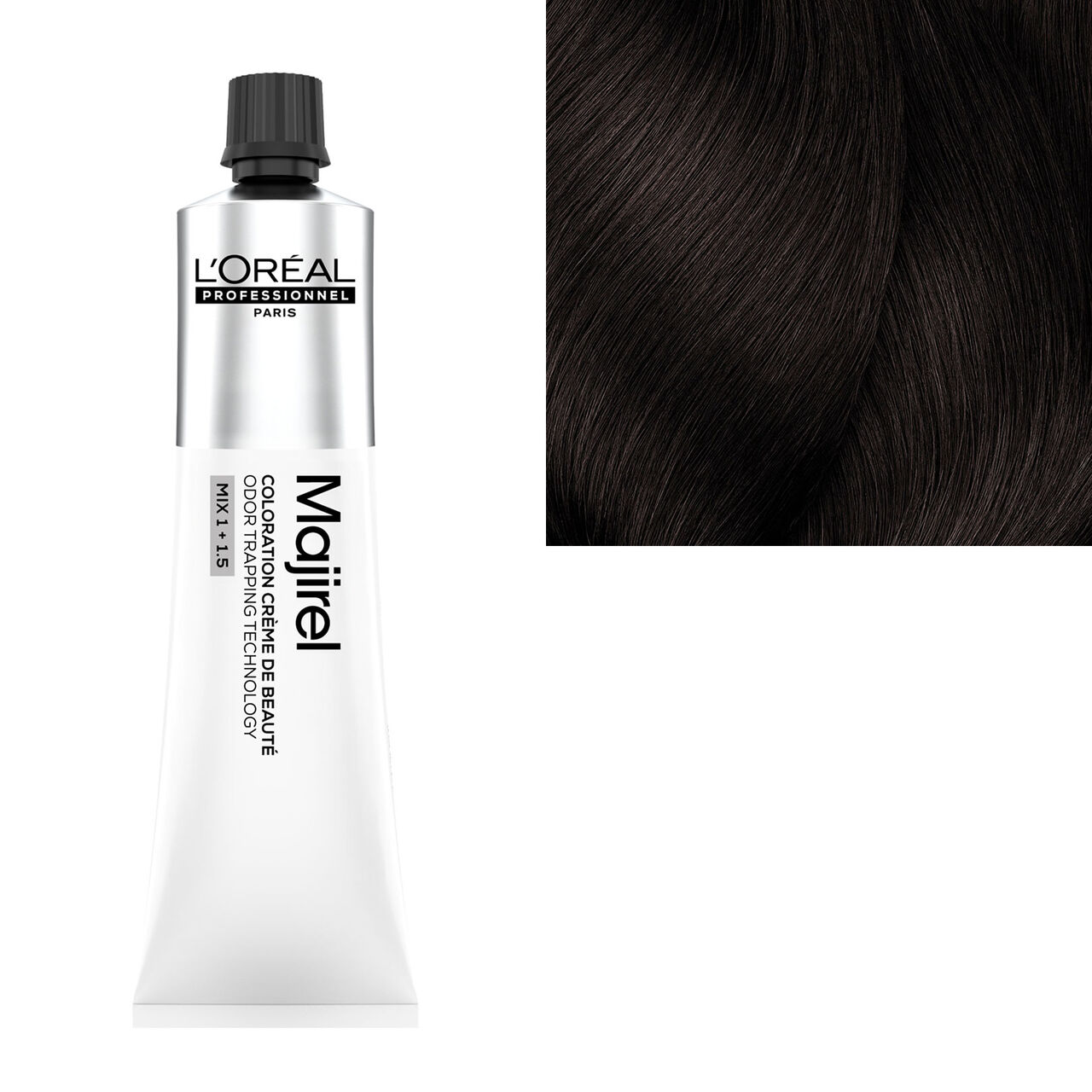 L’Oréal Professionnel Paris - Coloration crème de beauté Majirel 4.8 châtain mocca