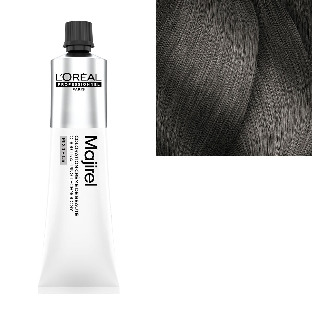 'Oréal Professionnel Majirel 4.8 Châtain Mocca Crème de Beauté Couvre jusqu'à 100% des Cheveux Blancs & Apporte Brillance et Couleur 50 ml - vue 7