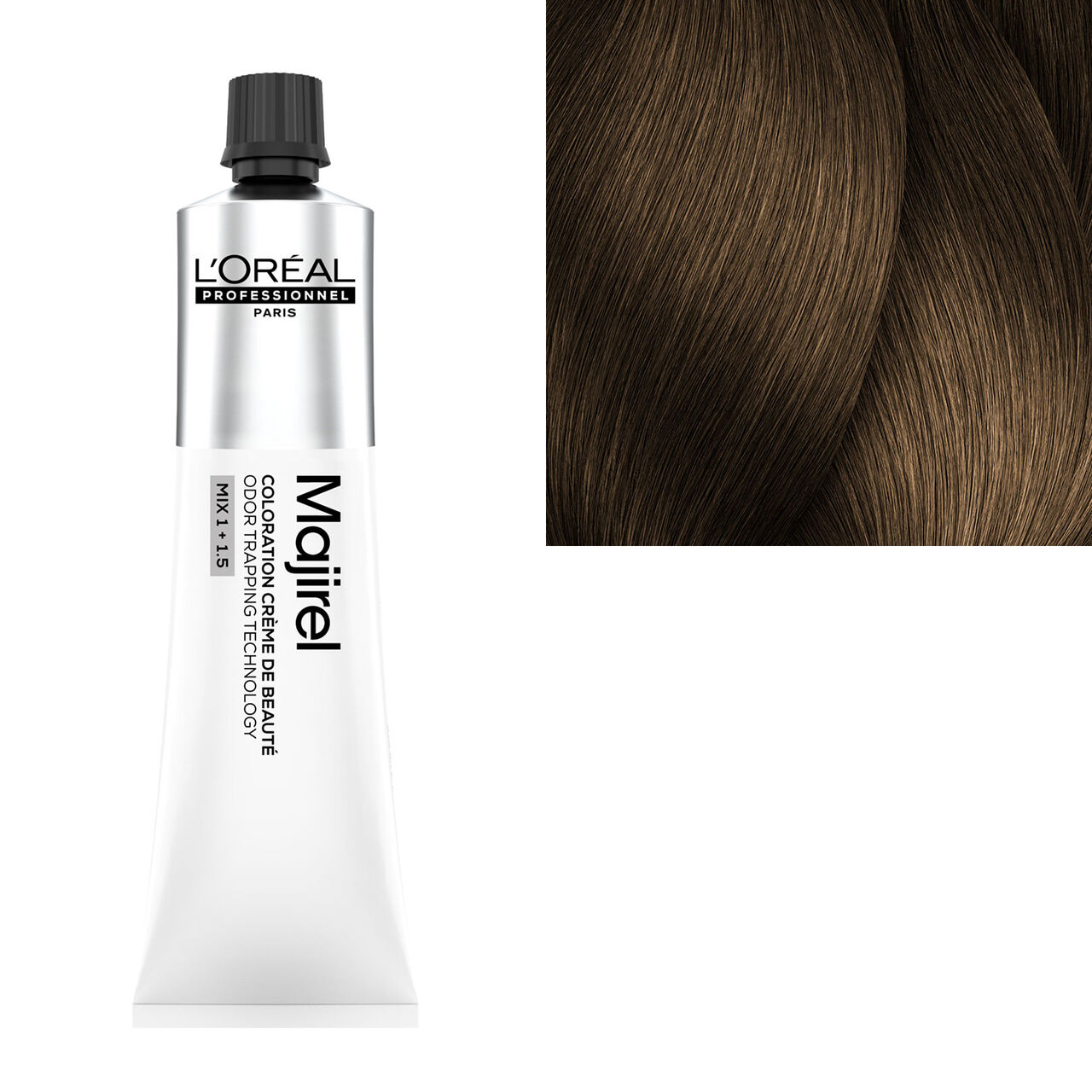 'Oréal Professionnel Majirel 4.8 Châtain Mocca Crème de Beauté Couvre jusqu'à 100% des Cheveux Blancs & Apporte Brillance et Couleur 50 ml - vue 6