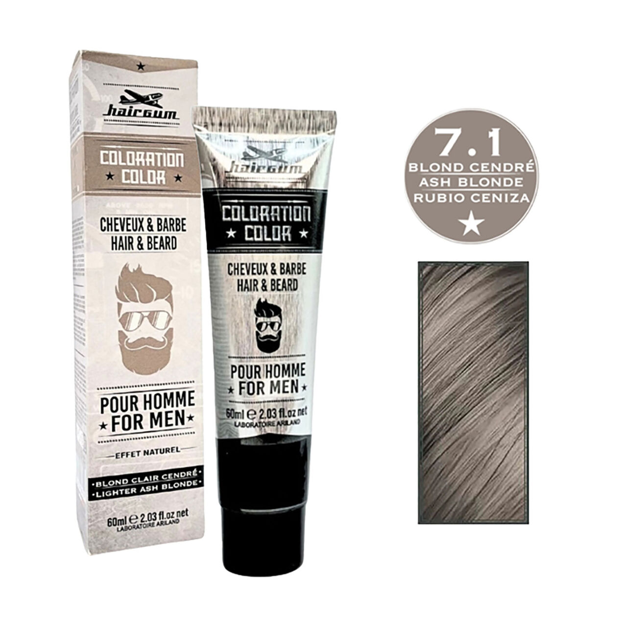 Coloration Cheveux & Barbe Châtain N°4 Hairgum 60 GR - vue 7