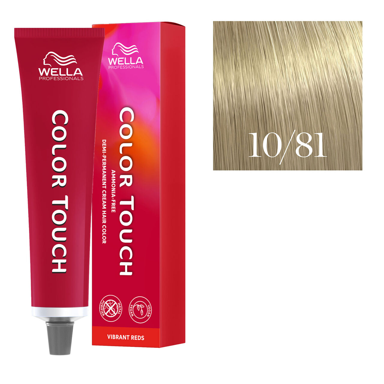 Wella Professionals - Coloration semi-permanente Color Touch 10/81 blond très très clair perlé cendré