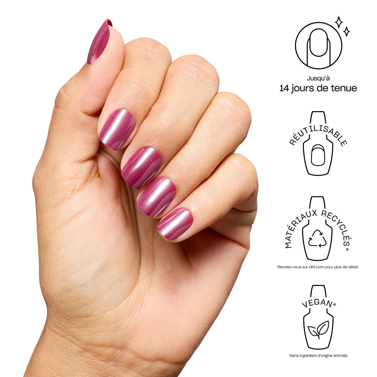 O.p.i Faux ongles xpress/on cranberry cosmo - vue 2