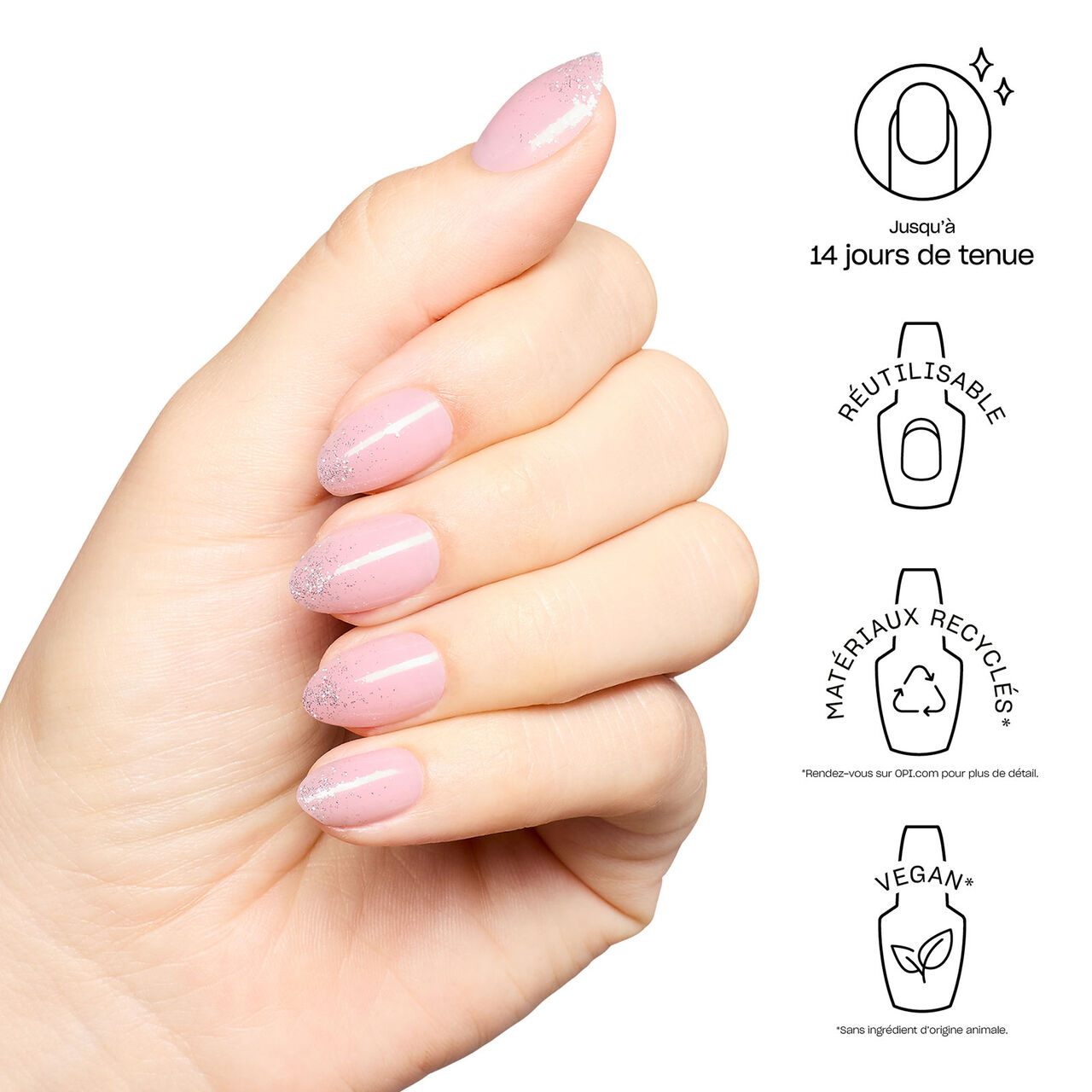 O.p.i Faux ongles xpress/on let's get glitter - vue 2