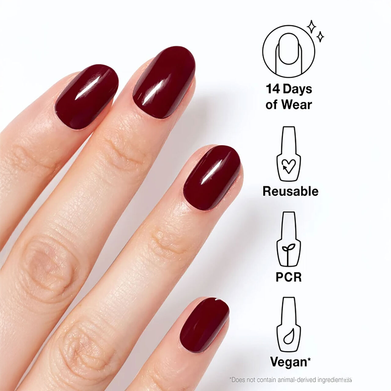 OPI xPRESS/ON Faux ongles Malaga Wine 30 pcs Rouge - vue 5