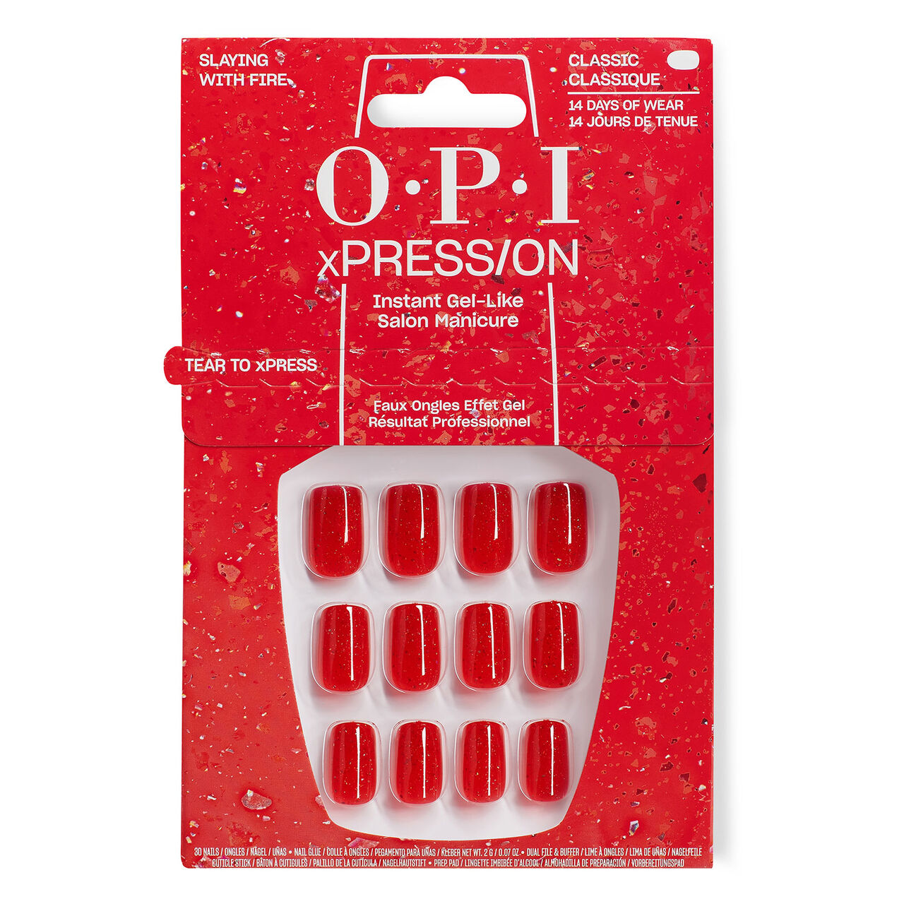 O.P.I - Faux ongles xpress/on slaying with fire