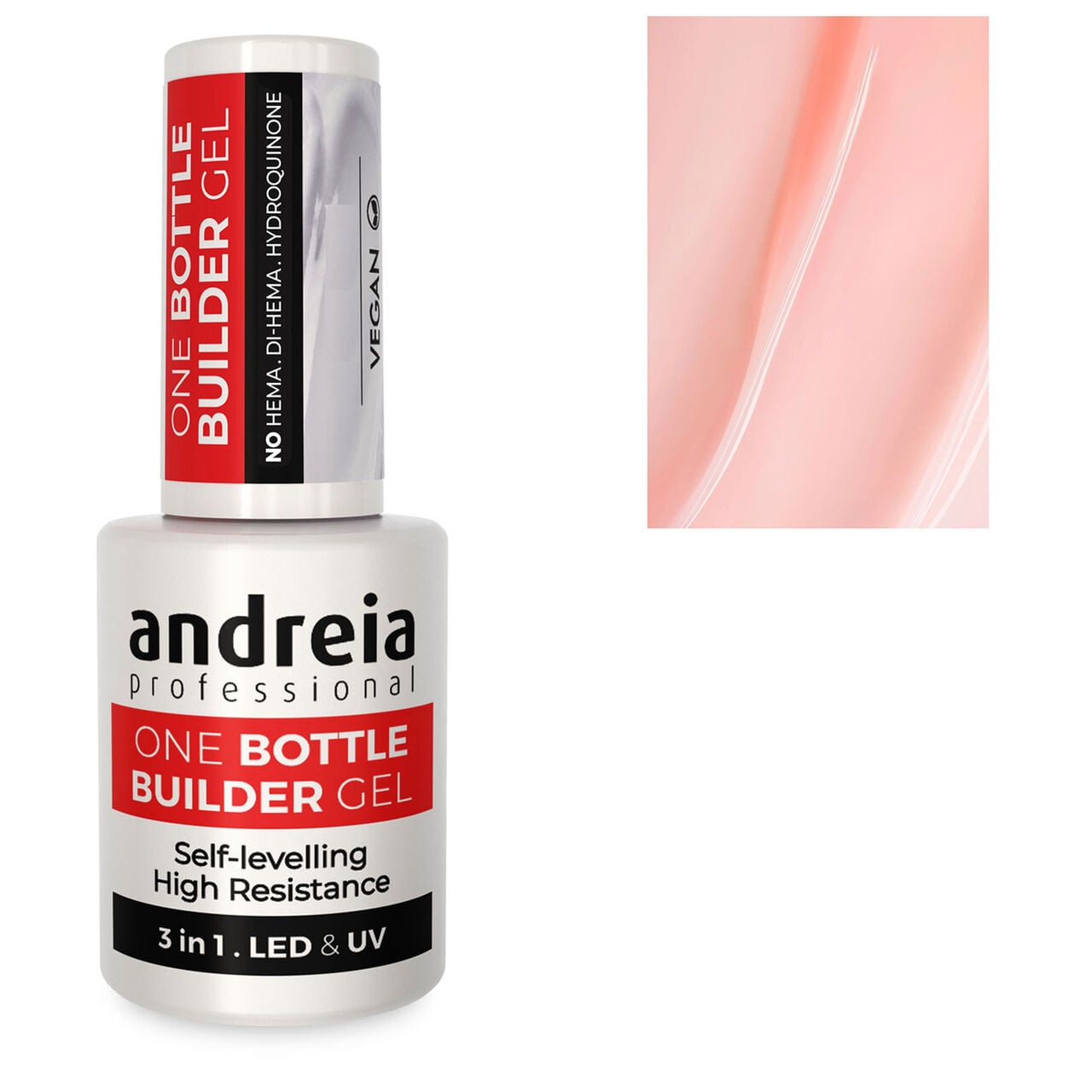 Gel de construction 3 en 1 One Bottle Cover Nude Andreia 14ml - vue 4