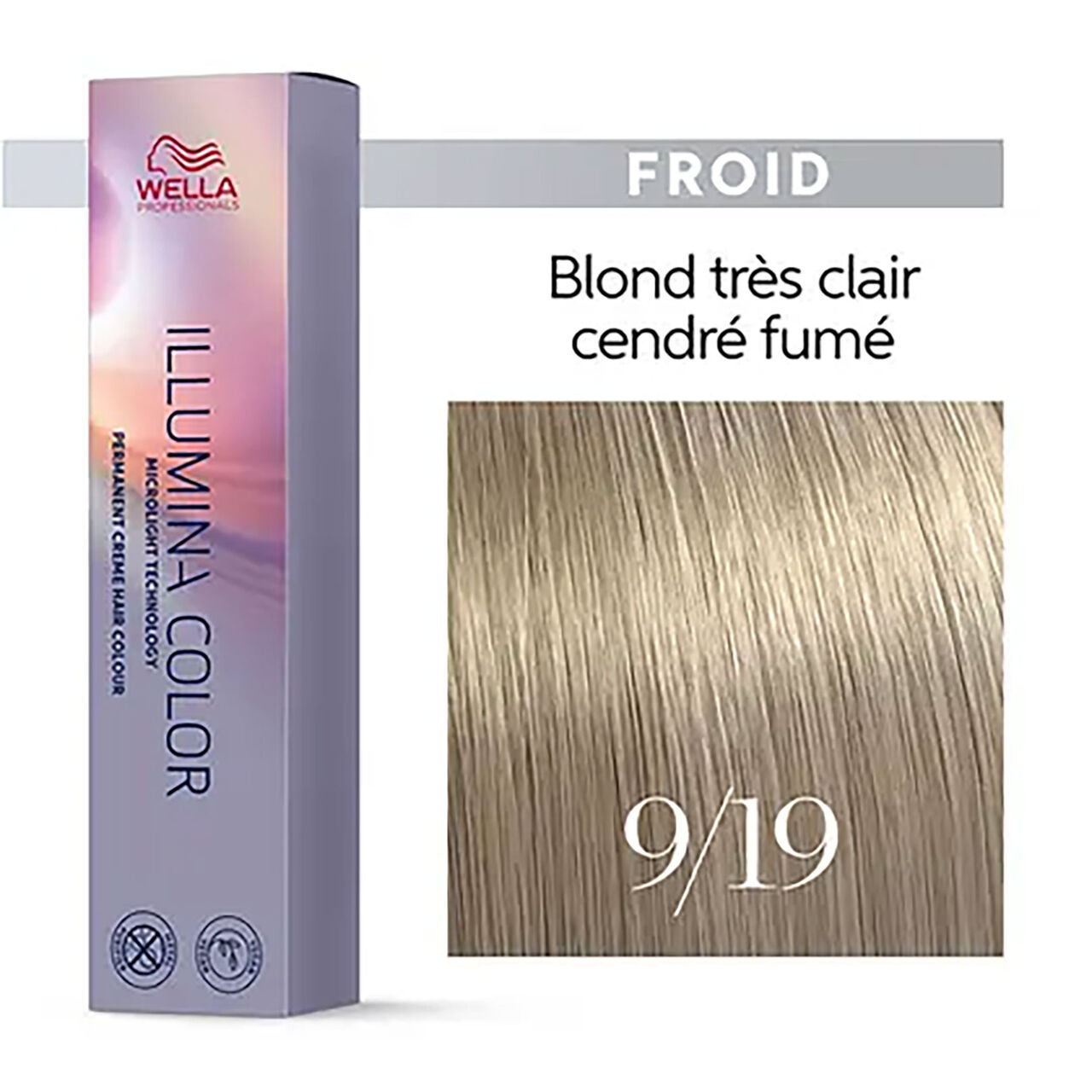Wella Professionals - Illumina color 9/19 blond très clair cendré fumé