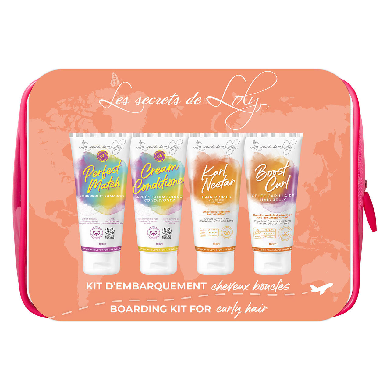 Trousse de voyage cheveux bouclés Les Secrets de Loly 4x100ml - vue 2