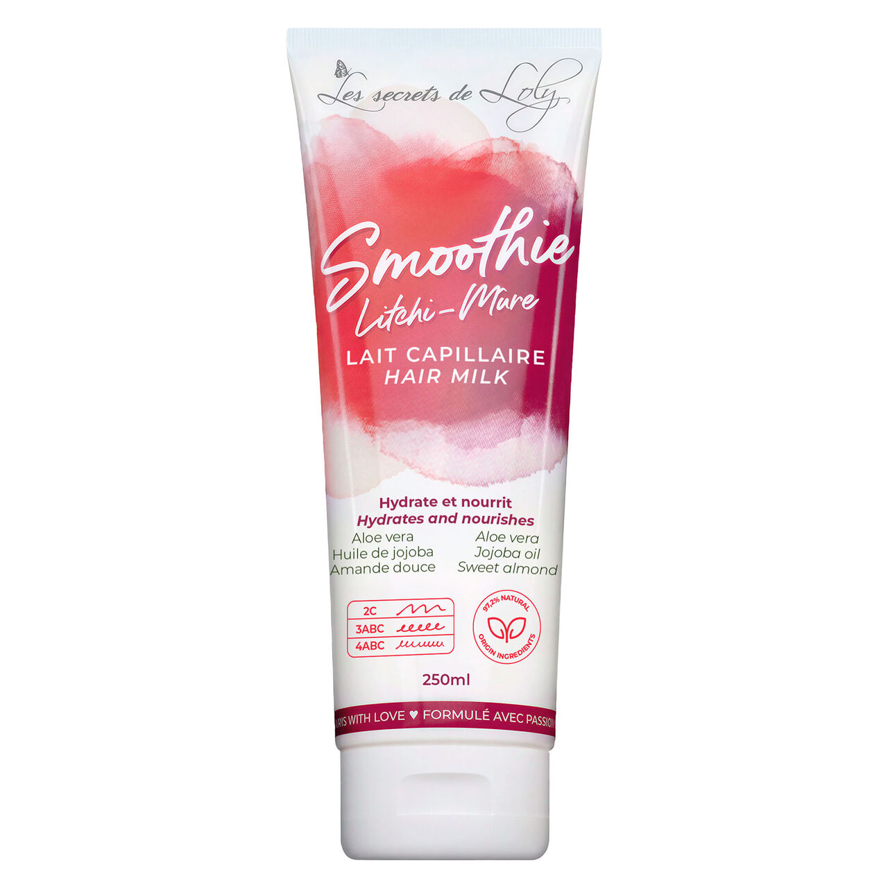 Les Secrets de Loly - Lait capillaire Smoothie Litchi Mûre