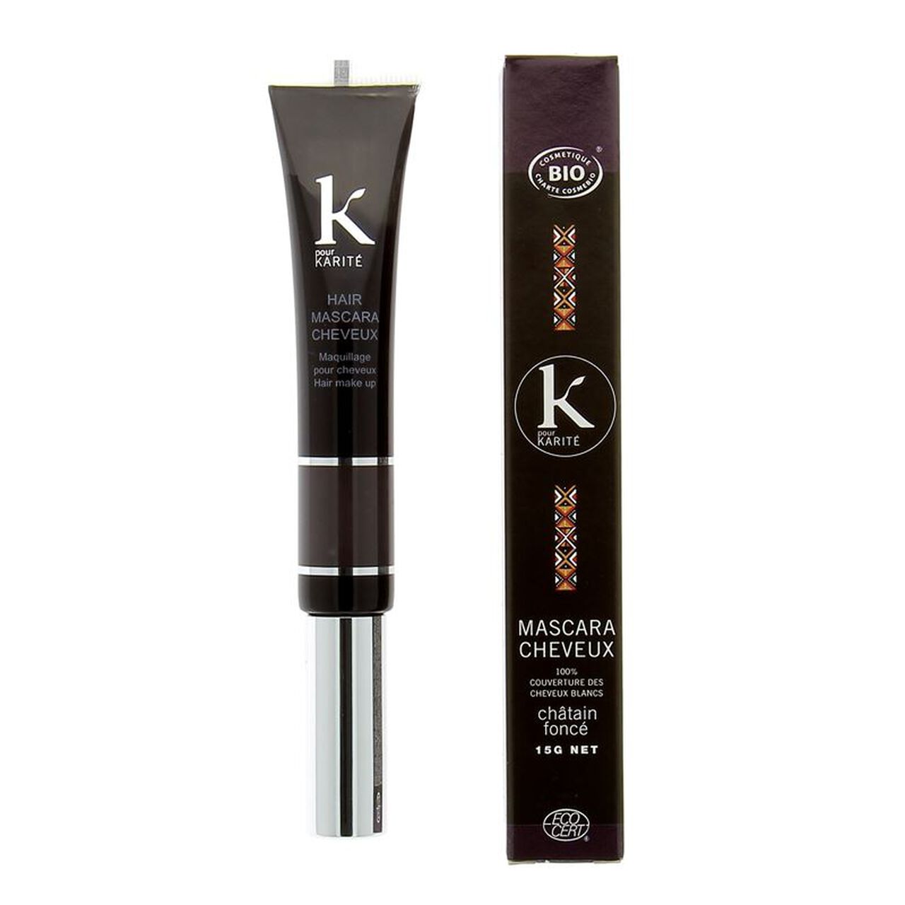 Mascara cheveux ton sur ton 3 châtain K POUR KARITE 15g - vue 2