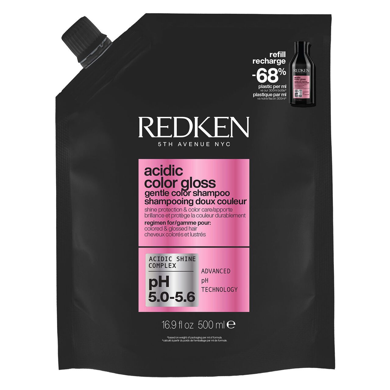 Redken - Shampooing doux couleur Acidic Color Gloss recharge 500 ml