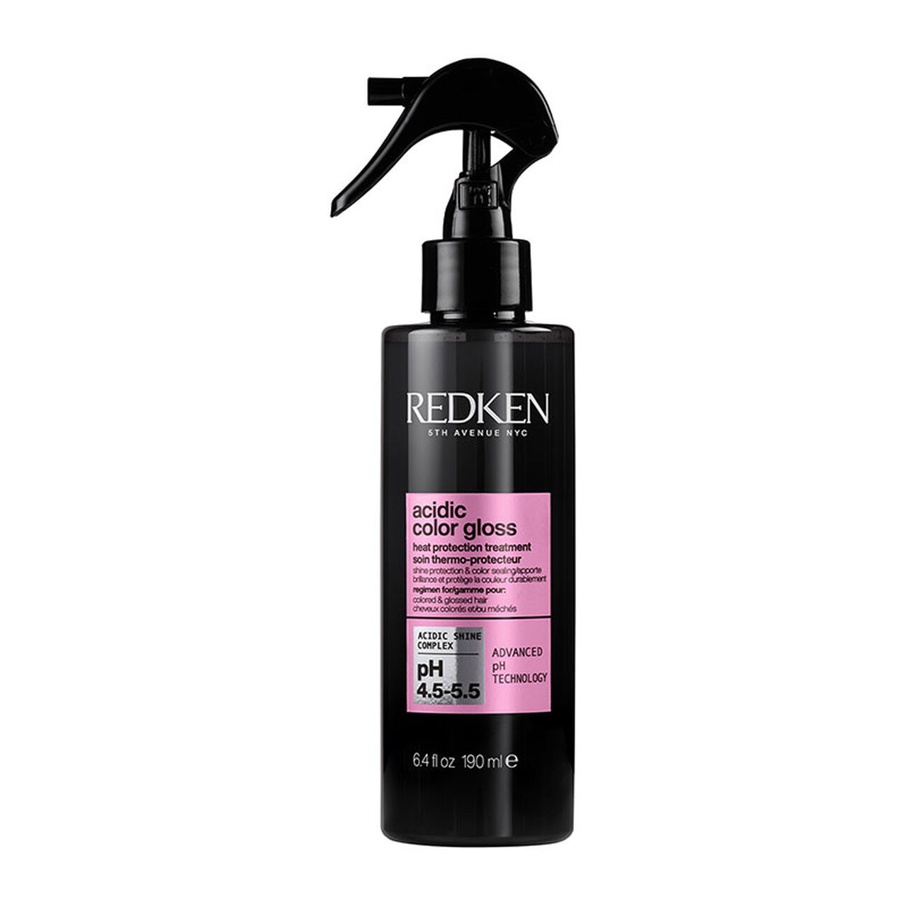 Redken Acidic Color Gloss Heat Protection Leave In Treatment 230°C Hair Shine Spray 190ml for Women sulphate free - vue 4