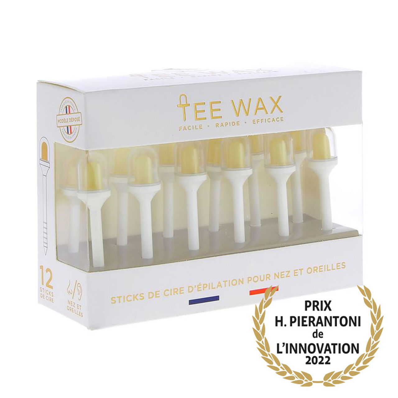 TEE WAX   – 12 Sticks de Cire Prêts à ’Emploi – Epilation Nez et Epilation Oreilles – Sans Douleur Cire de Pin 100% d’Origine Naturelle – Pour Hommes et Femmes – Fabriqué en France - vue 2