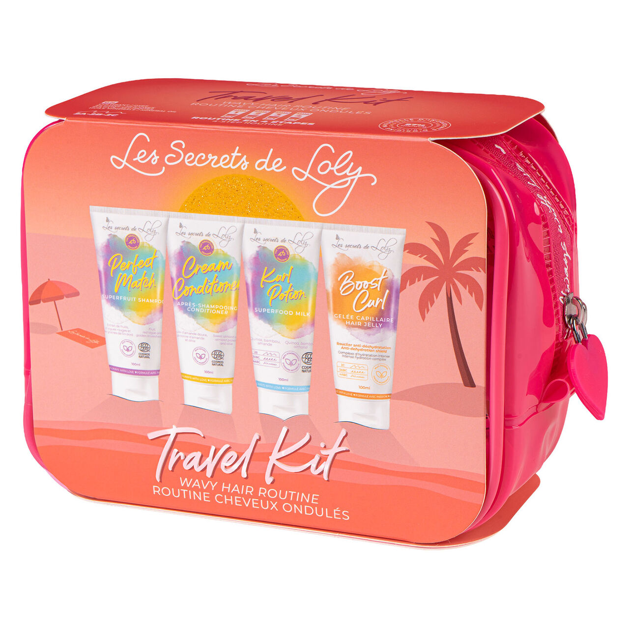 Trousse de voyage cheveux ondulés Les Secrets de Loly 4x100ml - vue 2