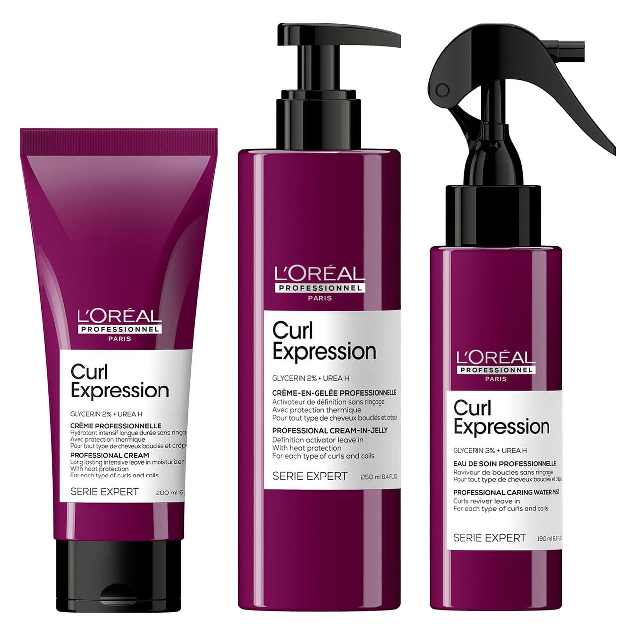 L’Oréal Professionnel Paris - Trio coiffant Curl Expression - Cheveux frisés à crépus