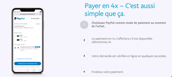 Paiement 4x PayPal
