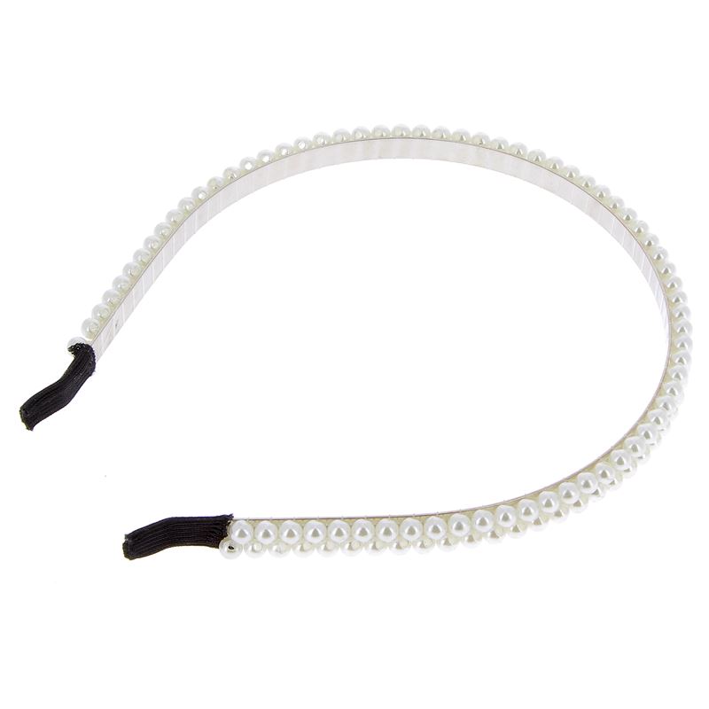 Lot de 2 serre-têtes fins avec perles main image 0