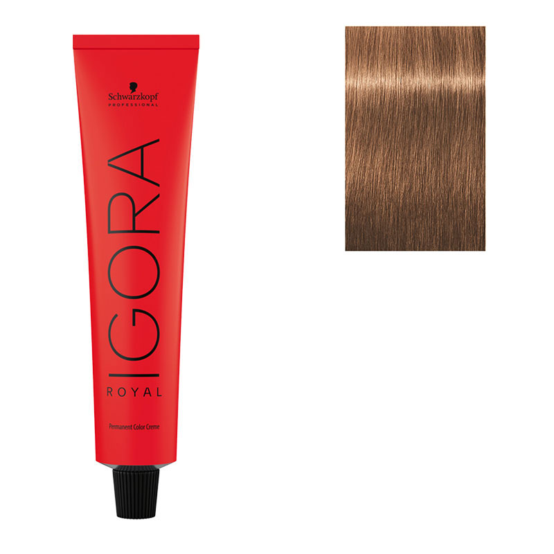 Coloration permanente Igora Royal 7-65 blond chocolat doré ...