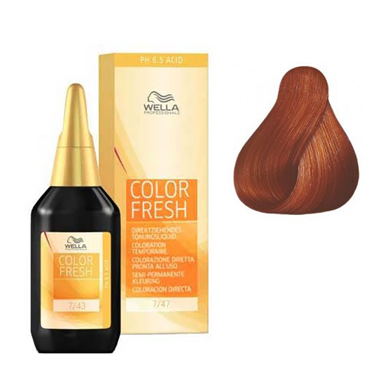 Color Fresh 7/47 blond cuivré marron | laboutiqueducoiffeur.com