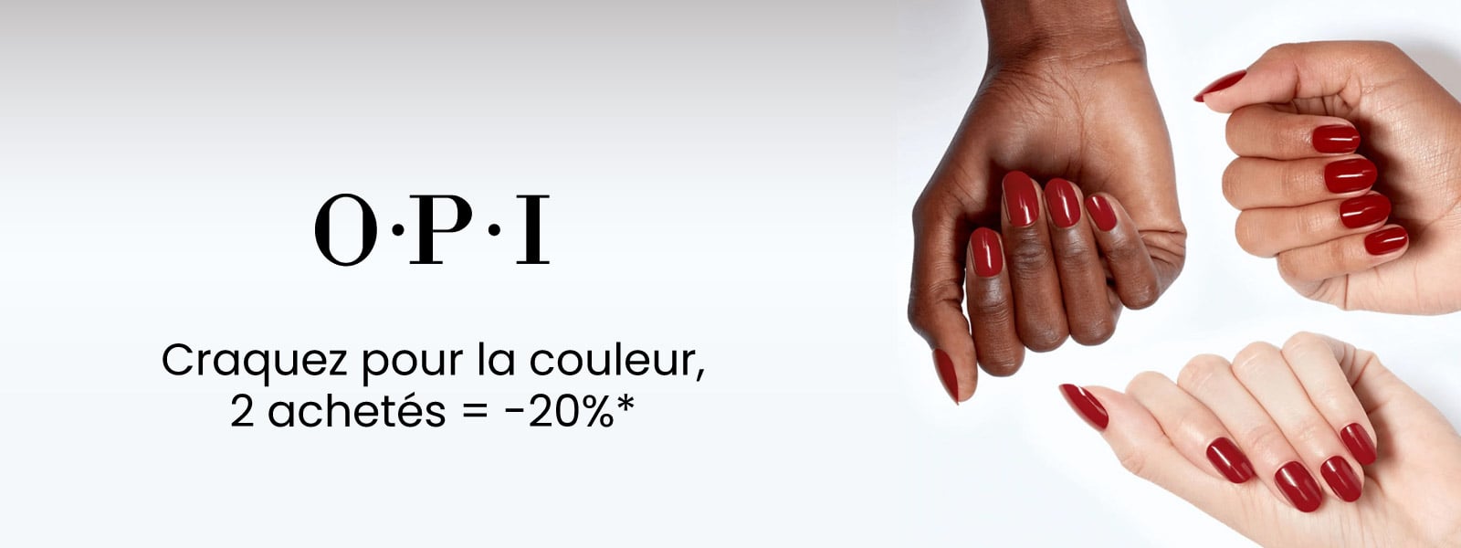 -20% dès 2 produits O.P.I achetés : c'est le moment d'en profiter !