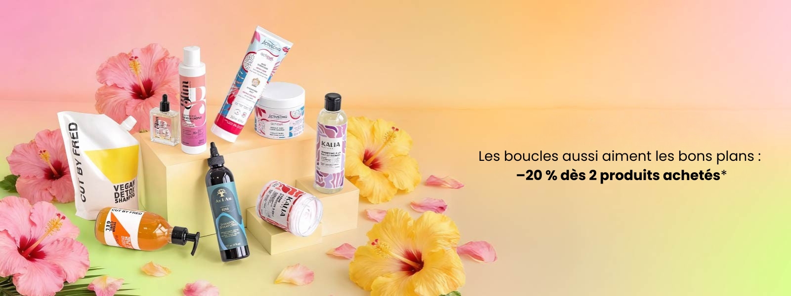 Tout ce qu’il faut pour sublimer vos boucles : -20% dès 2 produits achetés* Tout ce qu’il faut pour sublimer vos boucles : -20% dès 2 produits achetés*