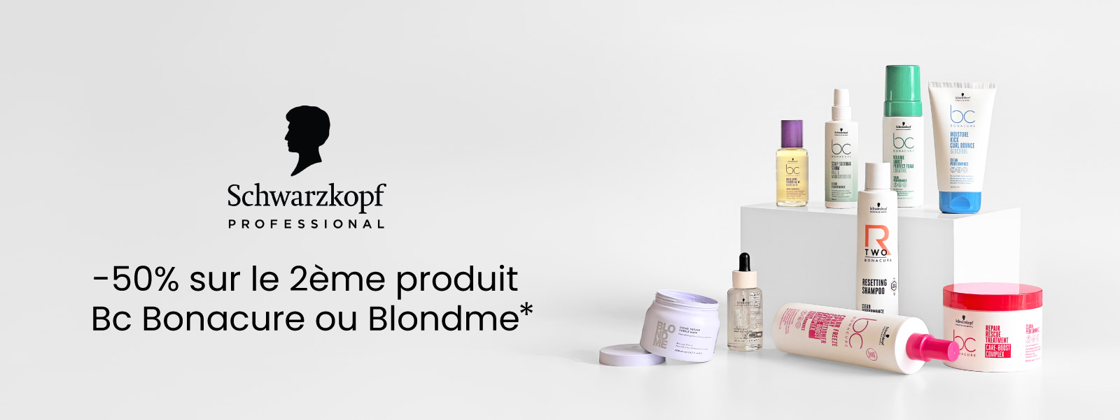 Schwarzkopf Professionnal : -50% sur le 2ème produit Bc Bonacure ou Blondme. Schwarzkopf Professionnal : -50% sur le 2ème produit Bc Bonacure ou Blondme.