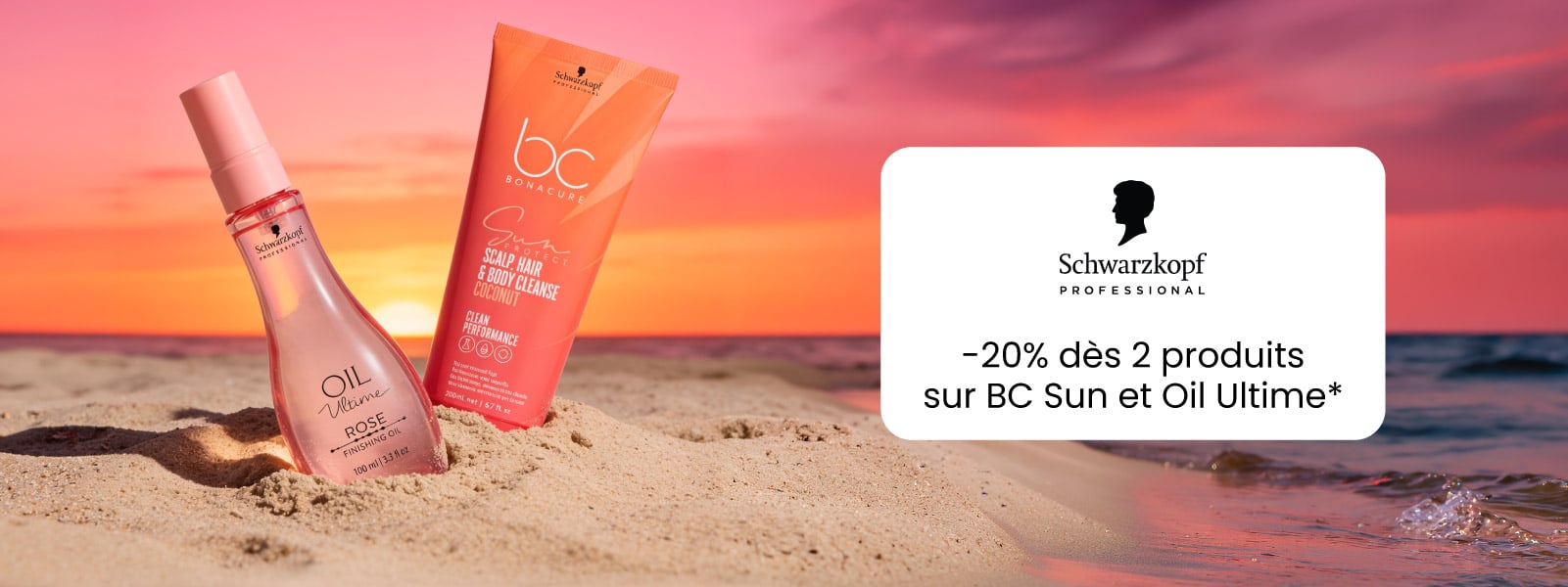 Profitez de -20% dès 2 produits sur les produits BC Sun et Oil Ultime de Schwarzkopf* Profitez de -20% dès 2 produits sur les produits BC Sun et Oil Ultime de Schwarzkopf*