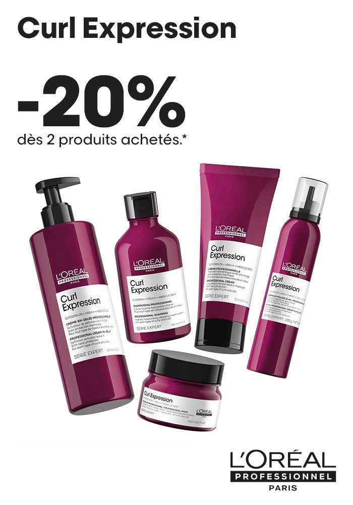 -20% dès 2 produits Curl Expression L'Oréal Professionnel achetés*.