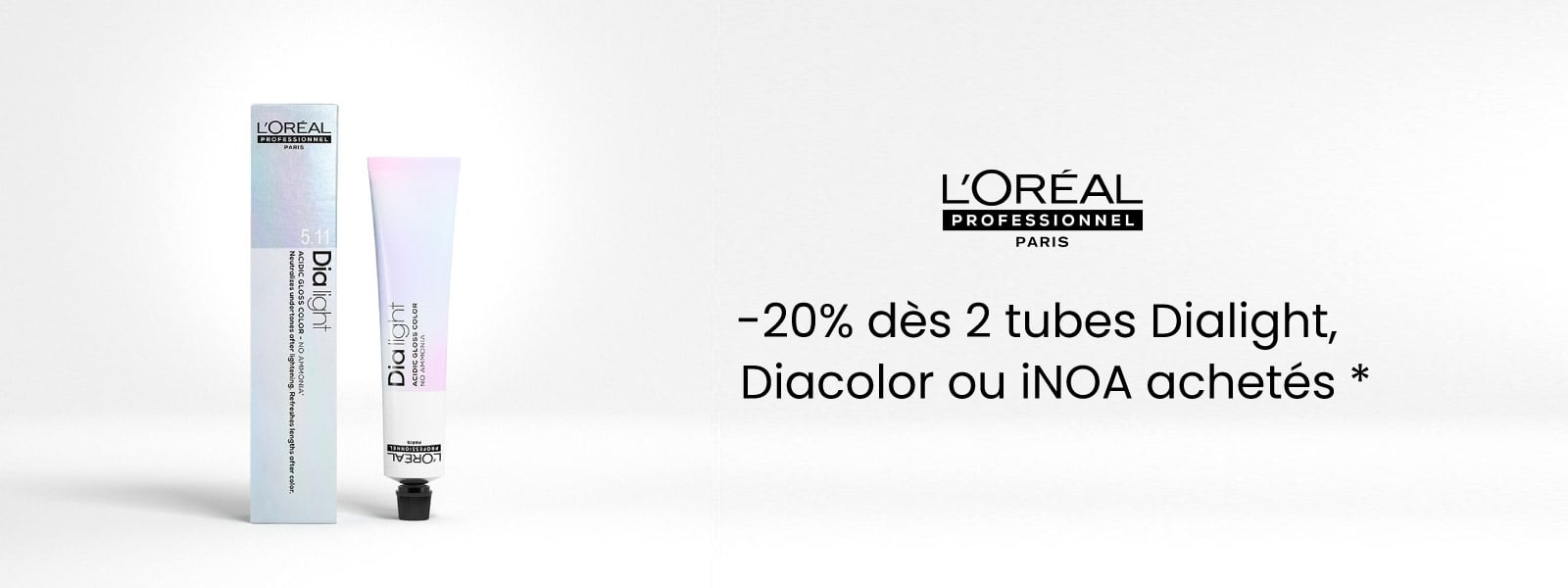 L'Oréal Professionnel : -20% dès 2 tubes Diacolor, Dialight ou iNOA achetés*.