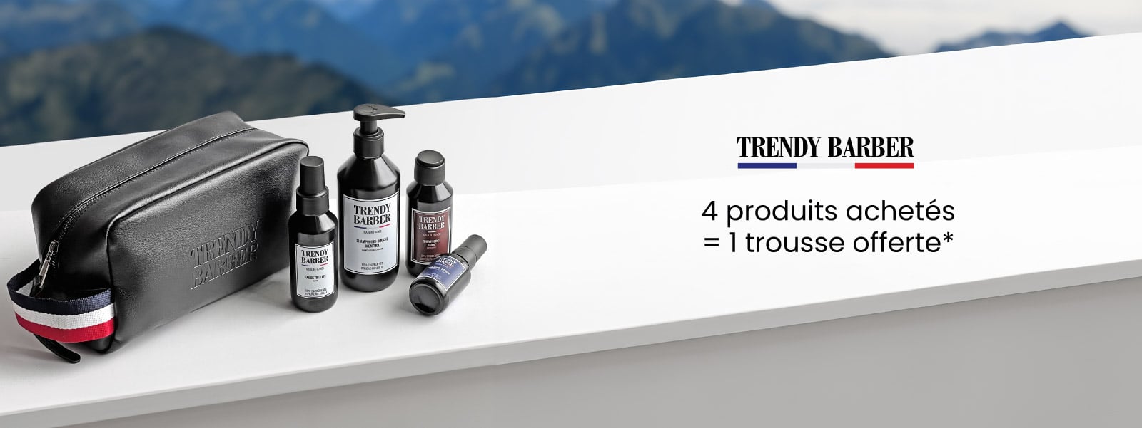 Du 1er au 31 décembre, pour l'achat de 4 produits Trendy Barber, une trousse offerte !