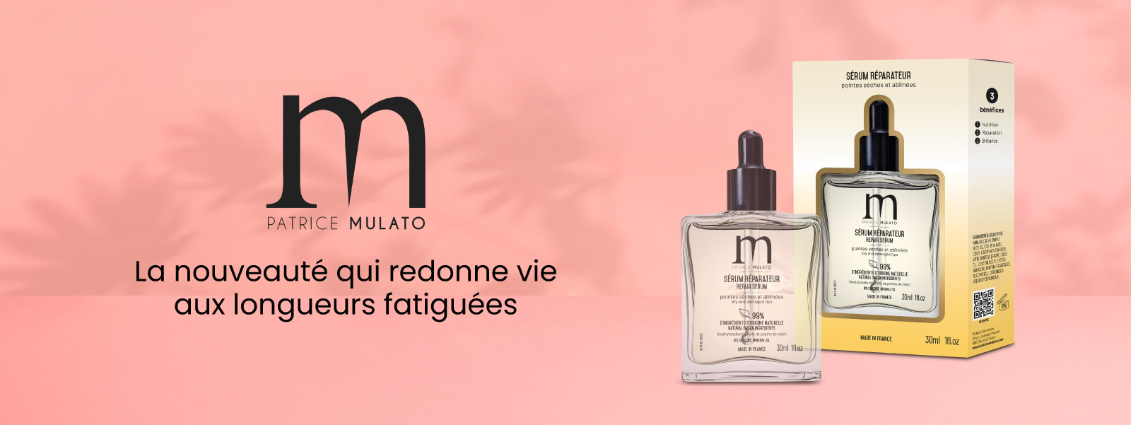 Sérum réparateur Patrice Mulato : la nouveauté qui redonne vie aux longueurs fatiguées Sérum réparateur Patrice Mulato : la nouveauté qui redonne vie aux longueurs fatiguées