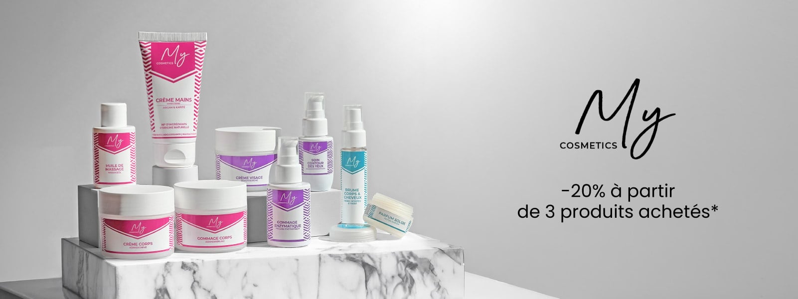 Profitez de 20% de réduction dès 3 produits My achetés*