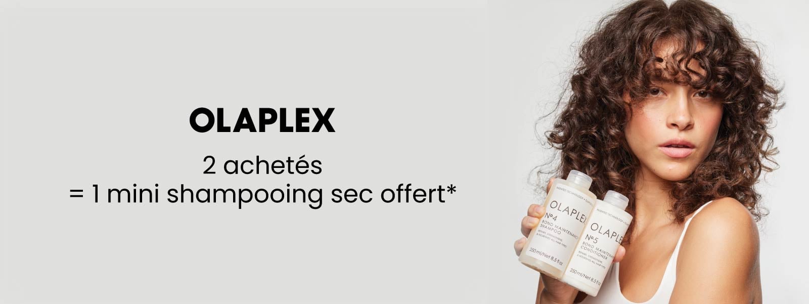 Pour 2 produits Olaplex achetés, un mini shampooing sec est offert !