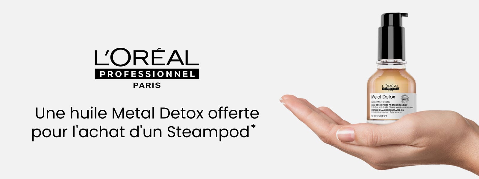 En mai, profitez d'un huile Metal Detox offerte pour l'achat d'un lisseur Steampod 3 ! !