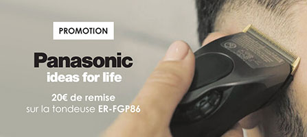 Profitez d'une remise exceptionnelle de 20 € sur la Tondeuse de coupe ER-FGP86 Panasonic !
