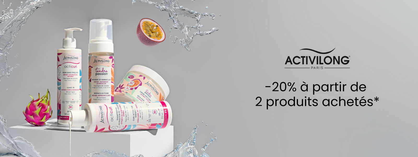 Acticurl & Tendre Passion de Activilong : -20% dès 2 produits achetés.